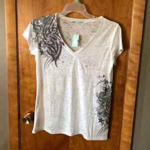 Maurices burnout T-shirt with stars design